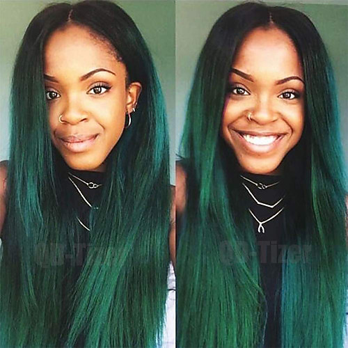 Synthetic Lace Front Wig Straight Middle Part Lace Front Wig Ombre Long Black / Dark Green Synthetic Hair 18-26 inch Women's Adjustable Heat Resistant Party Green Ombre
Synthetic Lace Front Wig Straight Middle Part Lace Front Wig Ombre Long Black / Dark Green Synthetic Hair 18-26 inch Women's Adjustable Heat Resistant Party Green Ombre