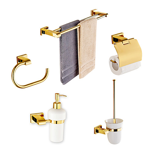 Bathroom Accessory Set Multifunction Modern Brass 5pcs - Bathroom Wall Mounted
Bathroom Accessory Set Multifunction Modern Brass 5pcs - Bathroom Wall Mounted