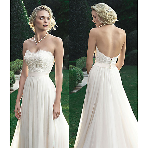 A-Line Wedding Dresses Sweetheart Neckline Court Train Polyester Strapless Beach Backless with Appliques 2021
A-Line Wedding Dresses Sweetheart Neckline Court Train Polyester Strapless Beach Backless with Appliques 2021