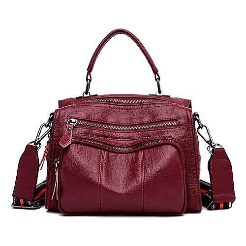 Women's Zipper Faux Leather / PU Tote Solid Color Wine / Black / Purple / Fall & Winter
Women's Zipper Faux Leather / PU Tote Solid Color Wine / Black / Purple / Fall & Winter