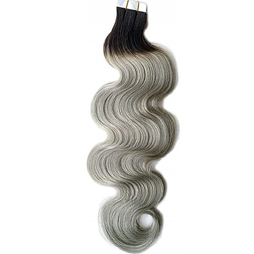 Tape In Human Hair Extensions Wavy Human Hair Human Hair Extensions Hair Piece Brazilian Hair Gray 40pcs Soft Women Best Quality Women's Black / Grey / Ombre Hair
Tape In Human Hair Extensions Wavy Human Hair Human Hair Extensions Hair Piece Brazilian Hair Gray 40pcs Soft Women Best Quality Women's Black / Grey / Ombre Hair