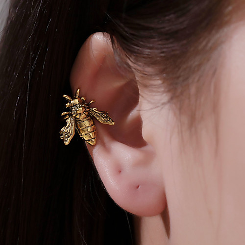 Women's Clip on Earring Ear Cuff Retro Bee Earrings Jewelry Gold / Silver For Gift Holiday Club Bar Festival
Women's Clip on Earring Ear Cuff Retro Bee Earrings Jewelry Gold / Silver For Gift Holiday Club Bar Festival