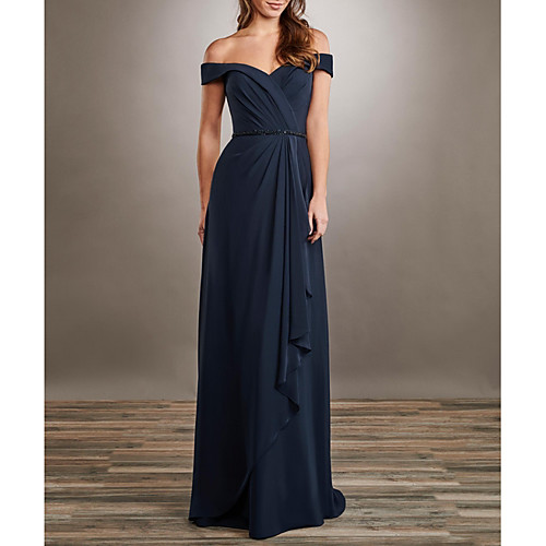 A-Line Elegant Formal Evening Dress Off Shoulder Short Sleeve Floor Length Chiffon with Pleats Beading 2021
A-Line Elegant Formal Evening Dress Off Shoulder Short Sleeve Floor Length Chiffon with Pleats Beading 2021