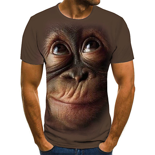 Men's T shirt Graphic 3D Animal Plus Size Print Short Sleeve Daily Tops Streetwear Exaggerated Black Brown
Men's T shirt Graphic 3D Animal Plus Size Print Short Sleeve Daily Tops Streetwear Exaggerated Black Brown