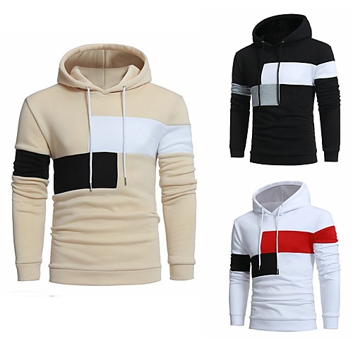 Men's Long Sleeve Hoodie Patchwork Hoodie Thermal Warm Breathable Soft Fitness Running Jogging Sportswear White Black Khaki Activewear Micro-elastic
Men's Long Sleeve Hoodie Patchwork Hoodie Thermal Warm Breathable Soft Fitness Running Jogging Sportswear White Black Khaki Activewear Micro-elastic