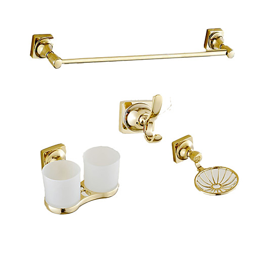 Bathroom Accessory Set Multifunction Modern Brass / Zinc Alloy 4pcs - Bathroom Wall Mounted
Bathroom Accessory Set Multifunction Modern Brass / Zinc Alloy 4pcs - Bathroom Wall Mounted