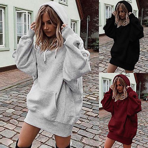 Women's Long Sleeve Hoodie Sweatshirt Top Thermal Warm Breathable Soft Fitness Running Jogging Sportswear Oversized Solid Color Black Burgundy Gray Activewear Micro-elastic
Women's Long Sleeve Hoodie Sweatshirt Top Thermal Warm Breathable Soft Fitness Running Jogging Sportswear Oversized Solid Color Black Burgundy Gray Activewear Micro-elastic