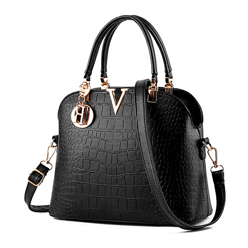 Women's Rivet / Zipper Faux Leather / PU Top Handle Bag Crocodile Black / Wine / White
Women's Rivet / Zipper Faux Leather / PU Top Handle Bag Crocodile Black / Wine / White