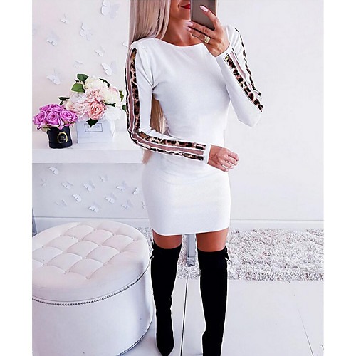 Women's Sheath Dress White Red Pink Dark Green Navy Blue Long Sleeve Solid Colored Round Neck Elegant S M L XL 2XL 3XL 4XL 5XL
Women's Sheath Dress White Red Pink Dark Green Navy Blue Long Sleeve Solid Colored Round Neck Elegant S M L XL 2XL 3XL 4XL 5XL