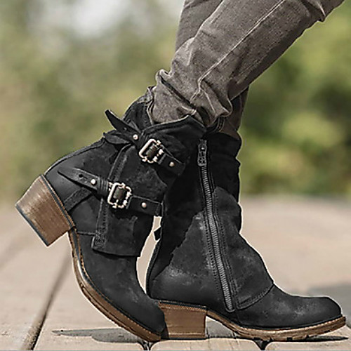 Women's Boots Comfort Shoes Low Heel Round Toe PU Booties / Ankle Boots Winter Black / Dark Brown
Women's Boots Comfort Shoes Low Heel Round Toe PU Booties / Ankle Boots Winter Black / Dark Brown