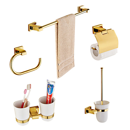 Bathroom Accessory Set Multifunction Modern Brass 5pcs - Bathroom Wall Mounted
Bathroom Accessory Set Multifunction Modern Brass 5pcs - Bathroom Wall Mounted