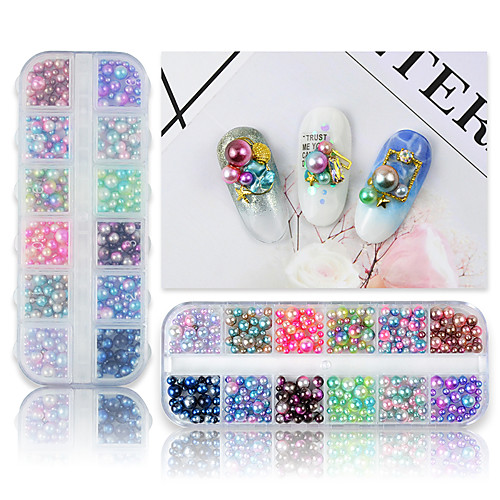 12 Grids Multicolor Charms Nail Art Decorations Magic Pearl Rhinestones Mermaid Gradient Beads Mixed Size 3D DIY Manicure Set
12 Grids Multicolor Charms Nail Art Decorations Magic Pearl Rhinestones Mermaid Gradient Beads Mixed Size 3D DIY Manicure Set