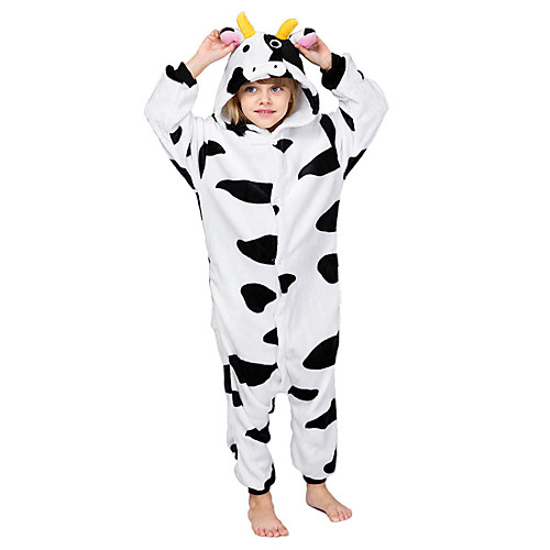 Kid's Kigurumi Pajamas Milk Cow Animal Onesie Pajamas Polar Fleece Black Cosplay For Boys and Girls Animal Sleepwear Cartoon Festival / Holiday Costumes
Kid's Kigurumi Pajamas Milk Cow Animal Onesie Pajamas Polar Fleece Black Cosplay For Boys and Girls Animal Sleepwear Cartoon Festival / Holiday Costumes