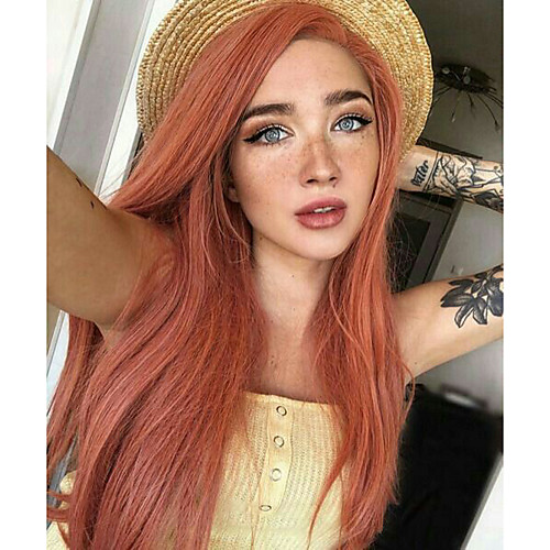 Synthetic Lace Front Wig Straight Side Part Lace Front Wig Pink Long Orange Synthetic Hair 18-26 inch Women's Soft Adjustable Party Pink
Synthetic Lace Front Wig Straight Side Part Lace Front Wig Pink Long Orange Synthetic Hair 18-26 inch Women's Soft Adjustable Party Pink