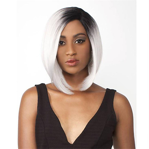Synthetic Wig kinky Straight Asymmetrical Wig Ombre Short Ombre White Synthetic Hair 6 inch Women's Best Quality White Ombre
Synthetic Wig kinky Straight Asymmetrical Wig Ombre Short Ombre White Synthetic Hair 6 inch Women's Best Quality White Ombre