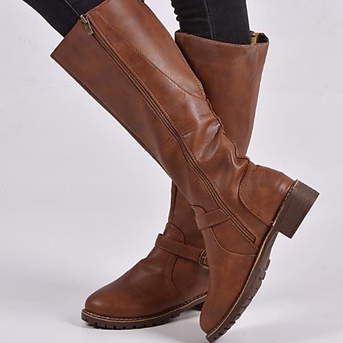 Women's Boots Block Heel Round Toe PU Mid-Calf Boots Winter Black / Brown / Coffee
Women's Boots Block Heel Round Toe PU Mid-Calf Boots Winter Black / Brown / Coffee