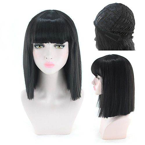 Synthetic Wig Straight Neat Bang Wig Medium Length Grey Pink White Blue Green Synthetic Hair 15 inch Women's Best Quality Red Dark Gray
Synthetic Wig Straight Neat Bang Wig Medium Length Grey Pink White Blue Green Synthetic Hair 15 inch Women's Best Quality Red Dark Gray