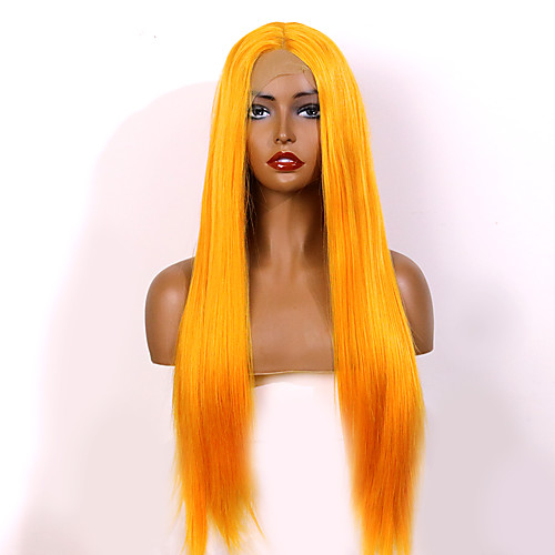 Synthetic Lace Front Wig Natural Straight Middle Part Glueless Lace Front Wig Long Medium Length Very Long Orange Synthetic Hair 18-24 inch Women's Fashionable Design Party Women Yellow
Synthetic Lace Front Wig Natural Straight Middle Part Glueless Lace Front Wig Long Medium Length Very Long Orange Synthetic Hair 18-24 inch Women's Fashionable Design Party Women Yellow