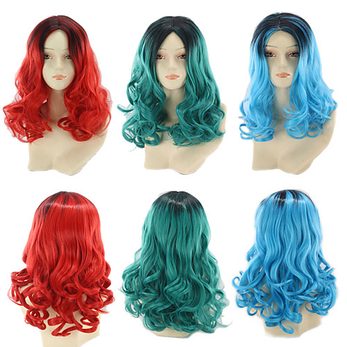 Synthetic Wig Curly Asymmetrical Wig Medium Length Black / Green Black / Red Black / Blue Synthetic Hair 22 inch Women's Best Quality Black
Synthetic Wig Curly Asymmetrical Wig Medium Length Black / Green Black / Red Black / Blue Synthetic Hair 22 inch Women's Best Quality Black