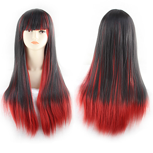 Synthetic Wig Straight kinky Straight Asymmetrical Wig Long Black / Red Synthetic Hair 27 inch Women's Best Quality Red Black
Synthetic Wig Straight kinky Straight Asymmetrical Wig Long Black / Red Synthetic Hair 27 inch Women's Best Quality Red Black