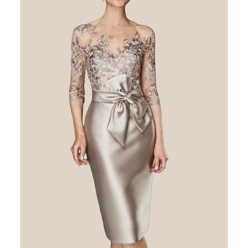 Women's Bodycon Gold Half Sleeve Solid Colored Lace Bow Fall Spring Boat Neck Elegant S M L XL XXL 3XL 4XL 5XL / Plus Size
Women's Bodycon Gold Half Sleeve Solid Colored Lace Bow Fall Spring Boat Neck Elegant S M L XL XXL 3XL 4XL 5XL / Plus Size