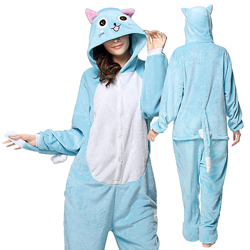 Adults' Kigurumi Pajamas Cat Onesie Pajamas Flannel Blue Cosplay For Men and Women Animal Sleepwear Cartoon Festival / Holiday Costumes / Leotard / Onesie
Adults' Kigurumi Pajamas Cat Onesie Pajamas Flannel Blue Cosplay For Men and Women Animal Sleepwear Cartoon Festival / Holiday Costumes / Leotard / Onesie