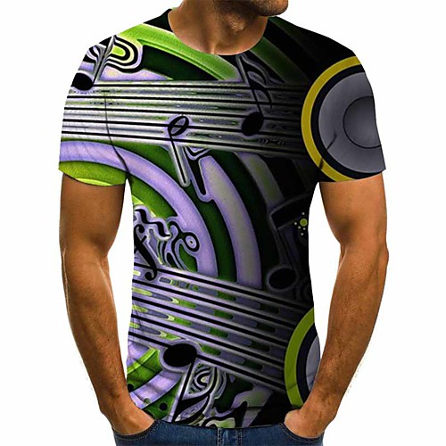 Men's T shirt Color Block 3D Plus Size Print Short Sleeve Going out Tops Streetwear Exaggerated White
Men's T shirt Color Block 3D Plus Size Print Short Sleeve Going out Tops Streetwear Exaggerated White