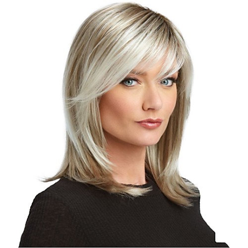Synthetic Wig Straight Asymmetrical Wig Medium Length Black / Blonde Synthetic Hair 17 inch Women's Best Quality White
Synthetic Wig Straight Asymmetrical Wig Medium Length Black / Blonde Synthetic Hair 17 inch Women's Best Quality White