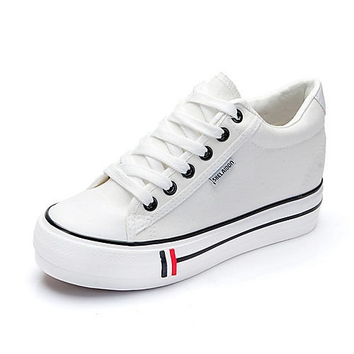 Women's Sneakers Flat Heel Round Toe Canvas Fall Black / White / Burgundy
Women's Sneakers Flat Heel Round Toe Canvas Fall Black / White / Burgundy