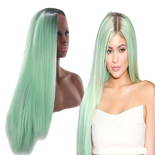 Synthetic Wig Straight Asymmetrical Wig Long Ombre Green Synthetic Hair 27 inch Women's Green
Synthetic Wig Straight Asymmetrical Wig Long Ombre Green Synthetic Hair 27 inch Women's Green