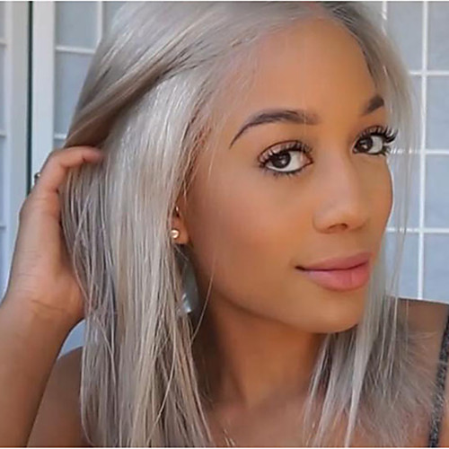 Synthetic Wig Straight kinky Straight Asymmetrical Wig Medium Length Grey Synthetic Hair 16 inch Women's Silver Gray
Synthetic Wig Straight kinky Straight Asymmetrical Wig Medium Length Grey Synthetic Hair 16 inch Women's Silver Gray