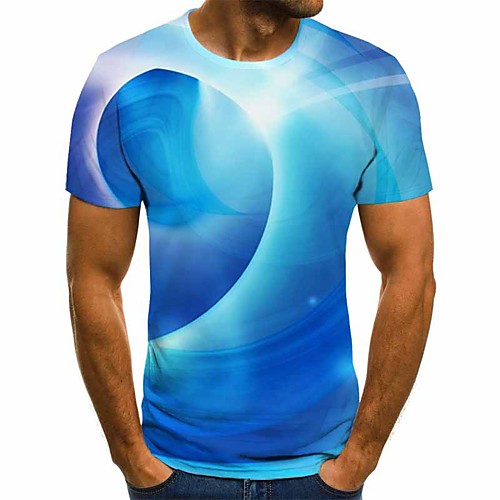 Men's 3D Graphic Slim T-shirt Basic Daily Round Neck Light Blue / Short Sleeve
Men's 3D Graphic Slim T-shirt Basic Daily Round Neck Light Blue / Short Sleeve