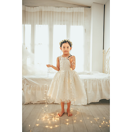 Ball Gown Tea Length Wedding / First Communion / Birthday Flower Girl Dresses - Lace / Tulle Sleeveless Jewel Neck with Lace
Ball Gown Tea Length Wedding / First Communion / Birthday Flower Girl Dresses - Lace / Tulle Sleeveless Jewel Neck with Lace