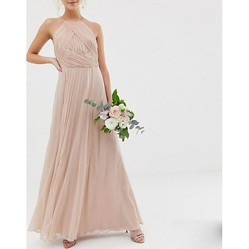A-Line Bohemian Wedding Guest Prom Formal Evening Dress Halter Neck Sleeveless Floor Length Chiffon with Pleats 2021
A-Line Bohemian Wedding Guest Prom Formal Evening Dress Halter Neck Sleeveless Floor Length Chiffon with Pleats 2021