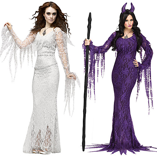 Witch Devil Cosplay Costume Adults' Men's Cosplay Halloween Halloween Festival / Holiday Polyester White / Purple Men's Women's Easy Carnival Costumes
Witch Devil Cosplay Costume Adults' Men's Cosplay Halloween Halloween Festival / Holiday Polyester White / Purple Men's Women's Easy Carnival Costumes