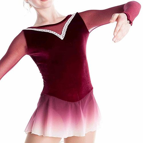 Figure Skating Dress Women's Girls' Ice Skating Dress Red Spandex High Elasticity Training Competition Skating Wear Patchwork Long Sleeve Ice Skating Figure Skating / Kids
Figure Skating Dress Women's Girls' Ice Skating Dress Red Spandex High Elasticity Training Competition Skating Wear Patchwork Long Sleeve Ice Skating Figure Skating / Kids