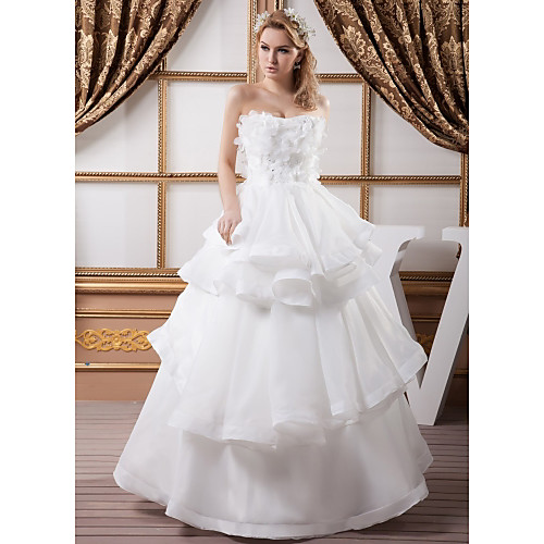 Ball Gown Wedding Dresses Strapless Floor Length Organza Satin Strapless Plus Size with Beading Appliques Cascading Ruffles 2021
Ball Gown Wedding Dresses Strapless Floor Length Organza Satin Strapless Plus Size with Beading Appliques Cascading Ruffles 2021