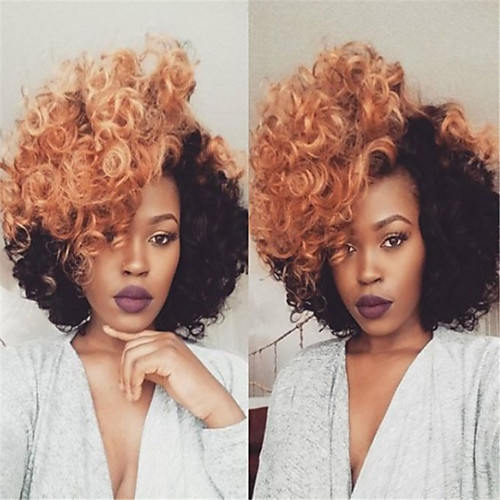 Synthetic Wig Curly Asymmetrical Wig Short Black / Gold Synthetic Hair 5 inch Women's Best Quality Black / Blonde
Synthetic Wig Curly Asymmetrical Wig Short Black / Gold Synthetic Hair 5 inch Women's Best Quality Black / Blonde