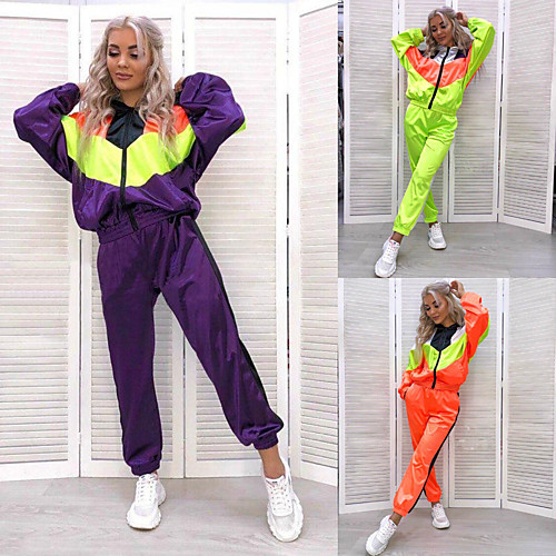Women's 2 Piece Full Zip Tracksuit Sweatsuit Streetwear Street Casual Long Sleeve Windproof Breathable Soft Fitness Running Jogging Sportswear Outfit Set Clothing Suit Jacket Purple Orange Green
Women's 2 Piece Full Zip Tracksuit Sweatsuit Streetwear Street Casual Long Sleeve Windproof Breathable Soft Fitness Running Jogging Sportswear Outfit Set Clothing Suit Jacket Purple Orange Green