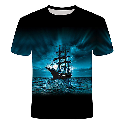 Men's T shirt Geometric Plus Size Print Short Sleeve Daily Tops Basic Streetwear Blue
Men's T shirt Geometric Plus Size Print Short Sleeve Daily Tops Basic Streetwear Blue