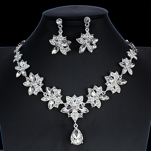 Women's Hoop Earrings Necklace Bridal Jewelry Sets Classic Drop Pear Stylish Basic Cute Earrings Jewelry Silver For Wedding Party Engagement Two-piece Suit
Women's Hoop Earrings Necklace Bridal Jewelry Sets Classic Drop Pear Stylish Basic Cute Earrings Jewelry Silver For Wedding Party Engagement Two-piece Suit