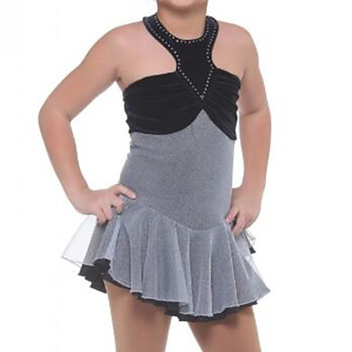 Figure Skating Dress Women's Girls' Ice Skating Dress Grey Patchwork Spandex High Elasticity Training Competition Skating Wear Crystal / Rhinestone Sleeveless Ice Skating Figure Skating
Figure Skating Dress Women's Girls' Ice Skating Dress Grey Patchwork Spandex High Elasticity Training Competition Skating Wear Crystal / Rhinestone Sleeveless Ice Skating Figure Skating