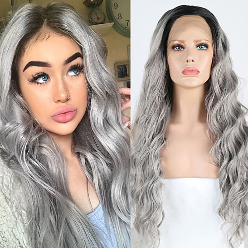 Synthetic Lace Front Wig Wavy Side Part Lace Front Wig Ombre Long Ombre Grey Synthetic Hair 18-26 inch Women's Cosplay Soft Party Gray Ombre
Synthetic Lace Front Wig Wavy Side Part Lace Front Wig Ombre Long Ombre Grey Synthetic Hair 18-26 inch Women's Cosplay Soft Party Gray Ombre