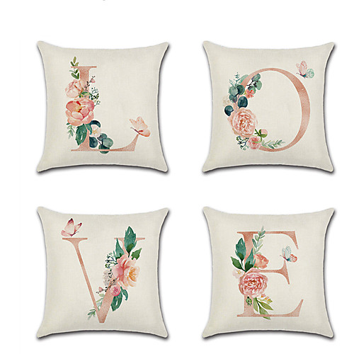 Set of 4 Linen Pillow Cover Lovers Wedding Valentine's Day LOVE Letter Throw Pillow 4545 cm
Set of 4 Linen Pillow Cover Lovers Wedding Valentine's Day LOVE Letter Throw Pillow 4545 cm