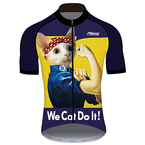 21Grams Men's Short Sleeve Cycling Jersey Spandex BlueYellow Cat Animal Bike Jersey Top Mountain Bike MTB Road Bike Cycling UV Resistant Breathable Quick Dry Sports Clothing Apparel / Stretchy
21Grams Men's Short Sleeve Cycling Jersey Spandex BlueYellow Cat Animal Bike Jersey Top Mountain Bike MTB Road Bike Cycling UV Resistant Breathable Quick Dry Sports Clothing Apparel / Stretchy