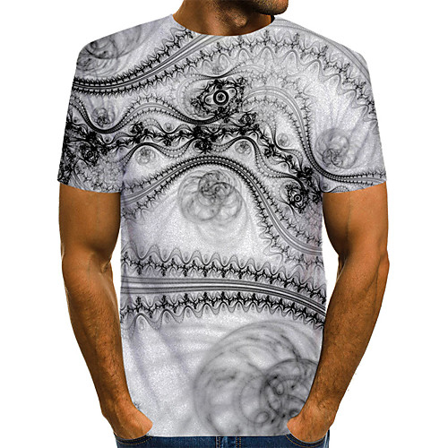 Men's Plus Size Geometric 3D Print T-shirt Daily Weekend Round Neck White / Short Sleeve
Men's Plus Size Geometric 3D Print T-shirt Daily Weekend Round Neck White / Short Sleeve
