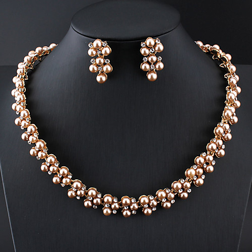Women's Hoop Earrings Necklace Bridal Jewelry Sets Classic Stylish Basic Elegant Earrings Jewelry Gold / Dark Coffee / Gray For Party Wedding Engagement Two-piece Suit
Women's Hoop Earrings Necklace Bridal Jewelry Sets Classic Stylish Basic Elegant Earrings Jewelry Gold / Dark Coffee / Gray For Party Wedding Engagement Two-piece Suit