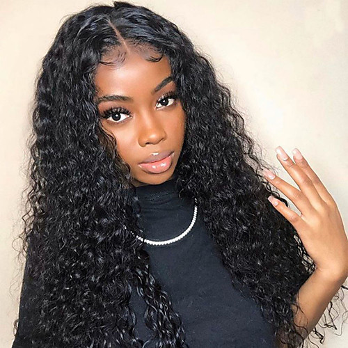 Human Hair Lace Front Wig Free Part style Brazilian Hair Curly Black Wig 130% Density with Baby Hair Natural Hairline For Black Women 100% Virgin 100% Hand Tied Women's Long Human Hair Lace Wig
Human Hair Lace Front Wig Free Part style Brazilian Hair Curly Black Wig 130% Density with Baby Hair Natural Hairline For Black Women 100% Virgin 100% Hand Tied Women's Long Human Hair Lace Wig