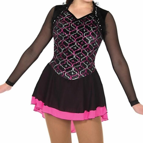 Figure Skating Dress Women's Girls' Ice Skating Dress Black Patchwork Spandex High Elasticity Training Competition Skating Wear Crystal / Rhinestone Long Sleeve Ice Skating Figure Skating
Figure Skating Dress Women's Girls' Ice Skating Dress Black Patchwork Spandex High Elasticity Training Competition Skating Wear Crystal / Rhinestone Long Sleeve Ice Skating Figure Skating