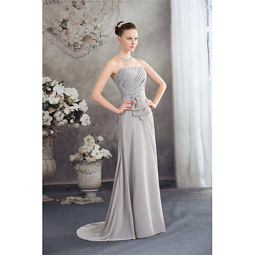 A-Line Elegant Wedding Guest Formal Evening Dress Strapless Sleeveless Sweep / Brush Train Chiffon with Ruched Beading 2021
A-Line Elegant Wedding Guest Formal Evening Dress Strapless Sleeveless Sweep / Brush Train Chiffon with Ruched Beading 2021